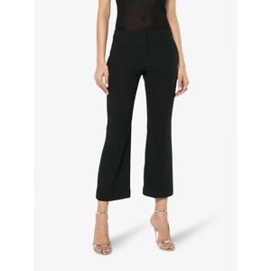 ALEXANDER MCQUEEN Black Kick Flare Cropped Trouser Pants NWT 31” Waist IT‎ 42
